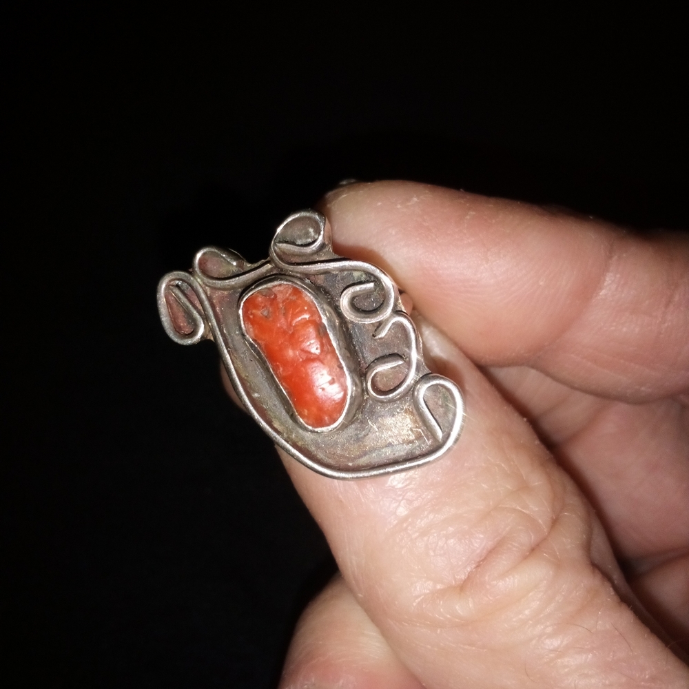 Vintage Red Coral Ring
